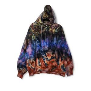 Custom Ice Tie Dye Hoodie Sweatshirt Nature Art Grunge 90s Vintage VTG